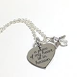 Memorial Necklace: A Piece of My Heart is in Heaven Angel