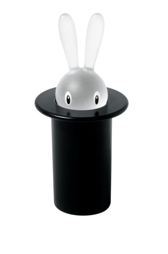 Alessi | Magic Bunny ASG16 B - Design Toothpick Holder in Thermoplastic Resin, Black