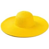 Big Beach Hats for Women Foldable Summer Wide Brim Packable Oversized Sun Hat Lady Girl Travel Straw Cap