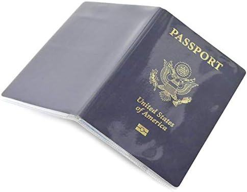 Passport Cover Clear Plastic Vinyl ID Card Protector Case Pack of 5