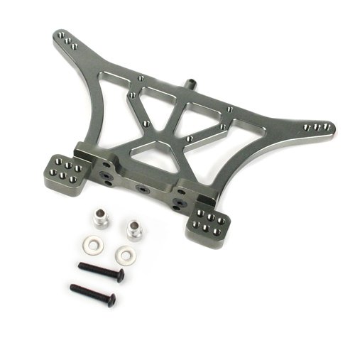 Atomik RC Alloy Rear Shock Tower, Grey fits the Traxxas 1/10 Slash and Other Traxxas Models - Replaces Traxxas Part 3638