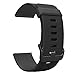UMTELE Compatible for Fitbit Blaze Band, Soft Flexible Silicone Strap Quick Release Pins Easy Wearing Band Replacement with Fitbit Blaze Smart Fitness Watch,Black Black Buckle (All Black, Large)