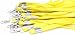Neck Lanyards for Id Badges - LeBeila Id Badge Lanyard Bulk Order 30pcs Nylon Neck Strap for Badges, ID Holder & Cards (30pcs, Yellow)