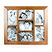 Malden International Designs Berkeley Beveled Edge Wood Collage Picture Frame, 7 Option, 7-4x6, Walnut