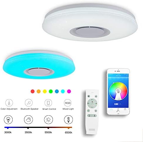 lampara led techo colores brillo