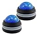 Body Back Massage Roller Ball for Foot, Back, Shoulder, Neck, and Joint Relief, Massager, Self-Massager, Manual Lacrosse Ball in Easy to Use Handheld Grip, 2 Pack, (Blue)