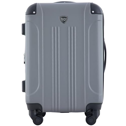 Travelers Club Chicago Hardside Expandable Spinner Luggage, Charcoal, 20"(22in…
