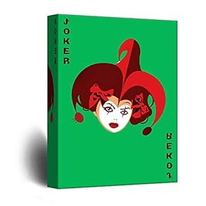 Canvas Wall Art - Playing Poker Card Design - Joker with Green Background - Giclee Print Gallery Wrap Modern Home Art Ready to Hang - 12x18 inches