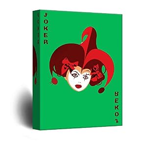 Playing Poker Card Design Joker with Green Background