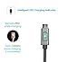 Micro USB Charge & Sync Cable by SPEED CHARGER ZONE | (Silver) | Smart LED Indicator, Incredibly Fast Charging, Tough Durable Construction, LT WARRANTY!! Length 3.3 Feet (1M)