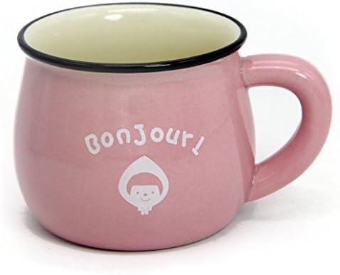 momugs 6 oz Coffee Cup, Personalized Cute Cartoon Animal Pattern Small Milk Mug, Pink by momugs