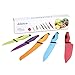 Kitchen Knife, Aikitco 8-Piece Color Knife Set- Includes 5 Cooking Knifes with 3 Bonus Gift - Chef Knife, Bread Knife, Slice Knife, Utility Knife and Pairing Knife