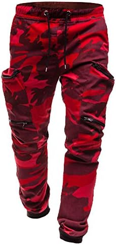AMhomely Men's Jogger Sweatpants,Casual Sports Drawstring Classic Pants Zipper Pockets Tracksuit Trousers Gym Fitness Pants for Mens Size M-3XL Camouflage