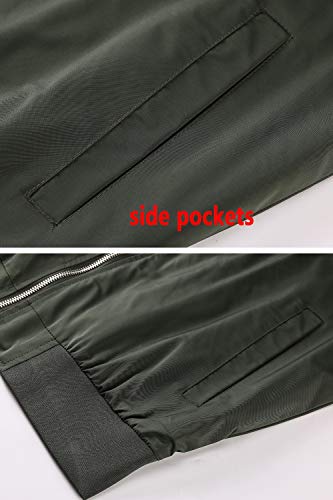 TACVASEN Herren Leichte Bomber Blouson Bomberjacke Sommer Übergangsjacke Fliegerjacken Freizeit mit Taschen – Bild 6