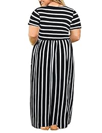 Vestido largo para dama, manga corta, suelto, casual, talla grande, con bolsillos