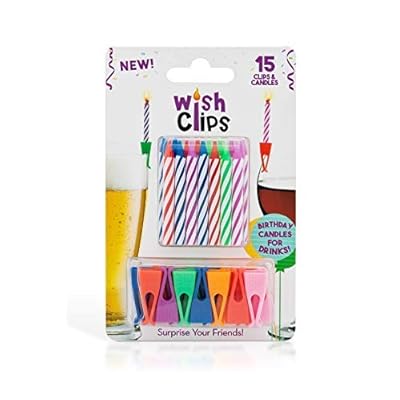 Buy Wish Clips Birthday Candles For Drinks 15 Colored Candles And Clips Happy Birthday Cake Candles With Holder 21st Birthday Gifts For Her Him Beer Cake Bottle Shot