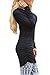 Pink QueenWomen's Basic Long Sleeve Slim Fit T Shirt Dress Tunic Top