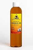 Lanolin Oil USP Grade by H&B OILS CENTER Premium Quality Skin Hair Lip Moisturizing 100% Pure 8 oz