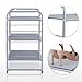 Auledio Stackable Metal Mesh Utility Shoe Rack (Silver)