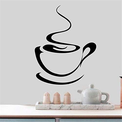 Wall Stickers Quotes Sticker Wall Decals Coffee Tea Cup Kitchen for Coffee Shop Sign Cup Restaurant Door Window Pub Cafe Decor