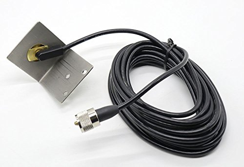 NMO Bracket L Shape Fender Mount W/M PL-259 UHF Connector RG-58U 5 Meter Cable