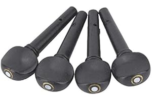 4 Pcs Violin Ebony Pegs,Tuning Pegs Violin Strings Shaft Solid Wood Violin Tuning Peg Violins Instruments Replacement for 1/8