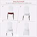 SARAFLORA 10 Pcs White Spandex Chair Covers - Universal Stretch Chair Slipcover Protector for Wedding Ceremony Party Hotel