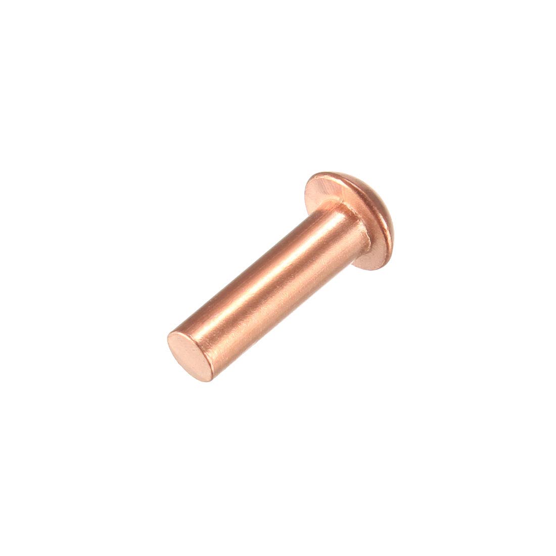 sourcing map 200 Pcs 3/32" x 5/16" Round Head Copper Solid Rivets Fasteners