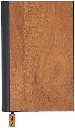 WOODCHUCK Wood Cover Journal 8.5x5 Inches, Mahogany, Blank Pages -100% Recycled Paper