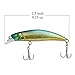 Discover Fish Fishing Lures for Trout Bass Minnow - Lifelike Swimbaits Musky Walleye Crappie Hard Plastic Topwater Baits Set with Treble Hooks for Freshwater Saltwater Lake 2.5inch 5Pcs/Lot