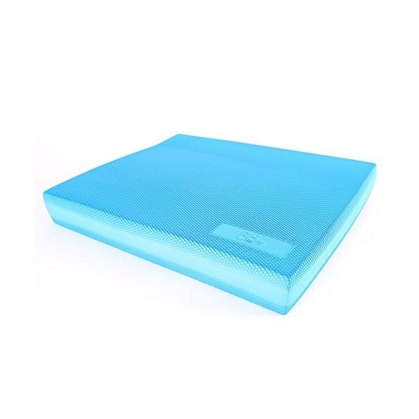 66fit Wooden Rocker Board 50cm - Includes Balance Training Ebook - Wobble Balance Training Rehabilitation Exercise, Blue