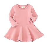BOBORA Newborn Baby Girls Long Sleeve Tutu Dress Solid Base Skirt