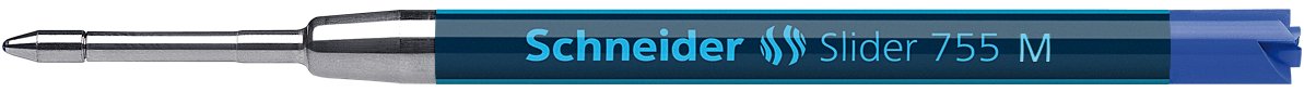 Schneider Slider 755 Permanent, Ballpoint Pen, Med, Blue, Blister Pack of 1 Card