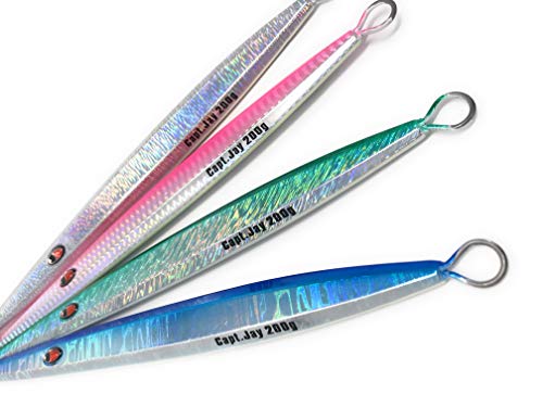 Fishing Saltwater jigs Speed Jigging Slow Jigging Pitching Lures,Vertical Jigging Artificial Lures Jigging Lure Fishing jigs (Blue, 200g) - Thumbnail 4