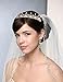 Lovelyshop Royal Pearl Rhinestone Tiara with No Comb for Wedding Bridal Prom Birthday Pegeant Prinecess Crown