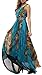 Wantdo Womens Peacock Printed Bohemian Summer Maxi Dress Plus size (US 22 ) 6XL
