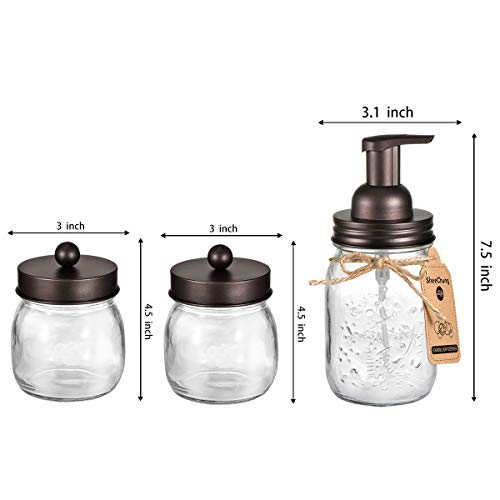 Mason Jar Bathroom Accessories Set Mason Jar Foaming Hand Soap