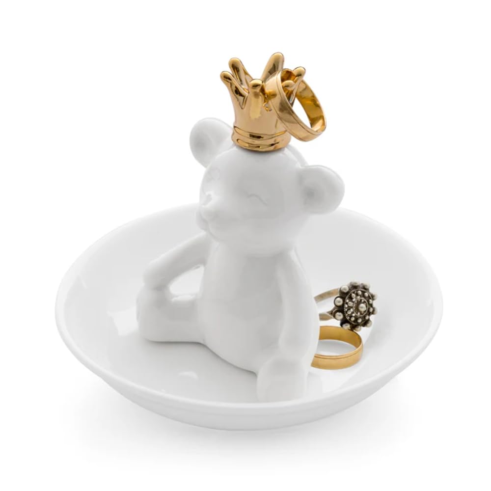 Balvi - The King ceramic ring holder. Rings and jewellery tray. Made of ceramic. Bear shape.