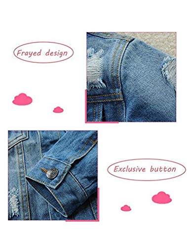 Mallimoda Baby Boys Girls Denim Jacket Button Down Jean Coat Outwear Style 5 Denim 7-8 Years - Thumbnail 6