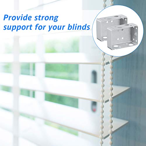 Blind Brackets 2 Inch Low Profile Box Mounting Bracket White Color Window Blinds Headrail