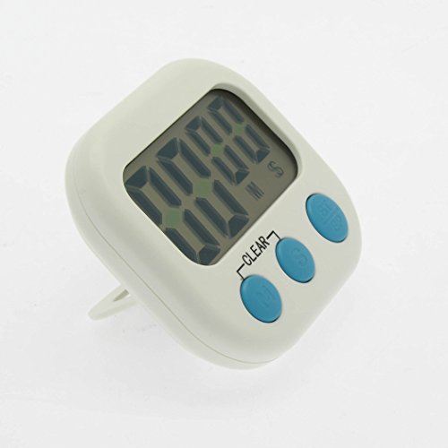 GOWOS (10 Pack) Digital Kitchen Timer, Big Digits, Loud Alarm, Magnetic Backing, Stand, White