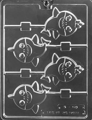 Grandmama's Goodies K178 Baby Shark Lollipop Chocolate Candy Soap Mold with Exclusive Molding Instructions ... (1)