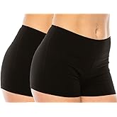 LA12ST Women Workout Yoga Shorts - Premium Buttery Soft Solid Stretch Active Running Dance Volleyball Shorts