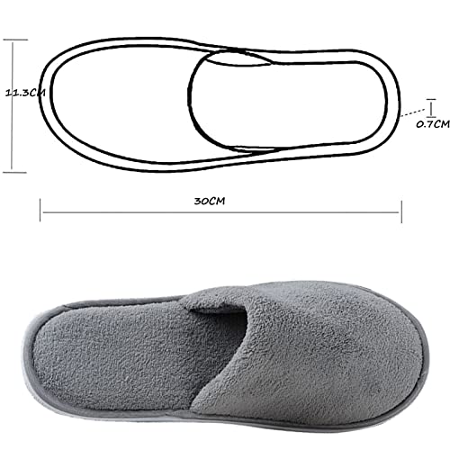 Spa Slippers,6 Pares de Pantuflas de SPA con Punta Cerrada,Sin Deslizamiento Pantuflas de Hotel Desechables para Pantuflas de Casa para Hombres Aptas para Huéspedes,Baño,Dormitorio,Viaje,Casa,Interior