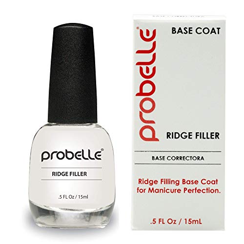 Probelle Ridge Filler Base Coat - High Gloss Base Coat - Nail Corrector and Manicure Treatment, 0.5 fl oz/ 15 mL Probelle Ridge Filler Base Coat - High Gloss Base Coat - Nail Corrector and Manicure Treatment, 0.5 fl oz/ 15 mL