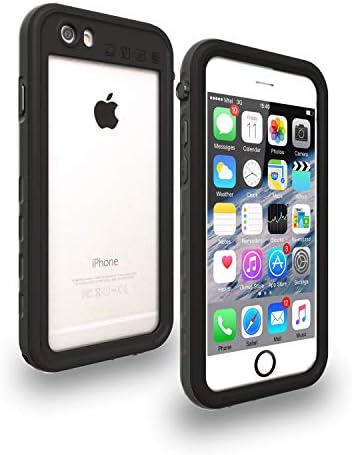 iPhone 6/6s Waterproof Case, Yuker Anti-Scratch Built in Screen Protector, Full Body Protection, IP68 Certified with Touch ID Shockproof Dirtproof Snowproof Waterproof Case for iPhone 6/6s (Black)