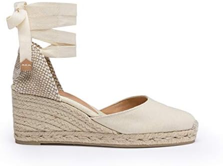 Castaner Women's Carina Canvas Wedge Espadrille Shoes 6CM