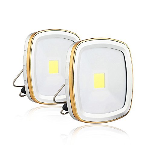 Betorcy Solar LED Camping Light , Angle Adjustable, 6500K Daylight white, Outdoor IP65, for Tent Hiking Traveling, Solar Charge and USB Power Cord Charging Two Charging Options, Pack of 2