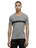 Kenneth Cole REACTION Men's Fab Blkd V Neck, Flannel Heather, Medium