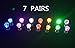 Jofan 7 Pairs Light up LED Earrings Glowing Ear Drop Crystal Pendant Glow Studs Light up Toys